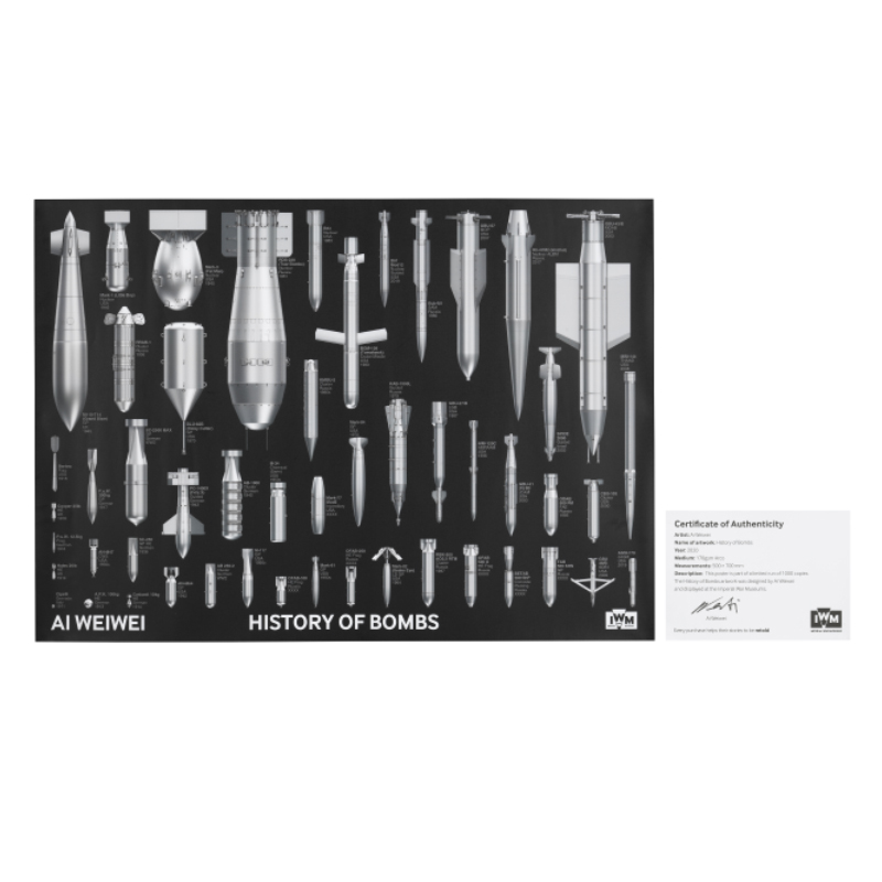 Ai Weiwei bombs limited edition poster full image with certificate